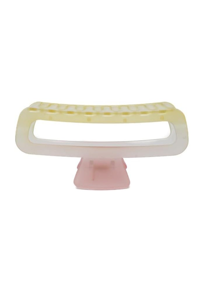 Daiso Matte Bicolor Hair Clip - Yellow - Image 1